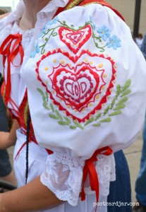 The detailed needle work on all of the Czech dresses was amazing. (Photo by Ann Teget for postcard jar.com)