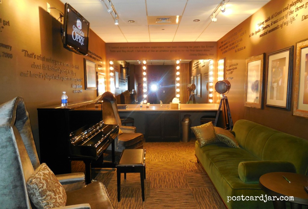 One of the dressing rooms at the Grand Ole Opry.