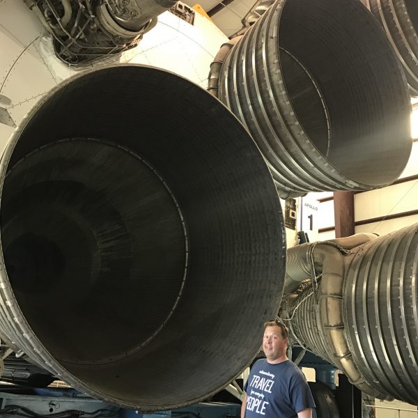 Saturn V rocket engine at the Space Center Houston