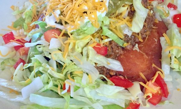 The only time we've had Indian Tacos was a few summers ago at the High Plains Homestead near Crawford, Nebraska. 