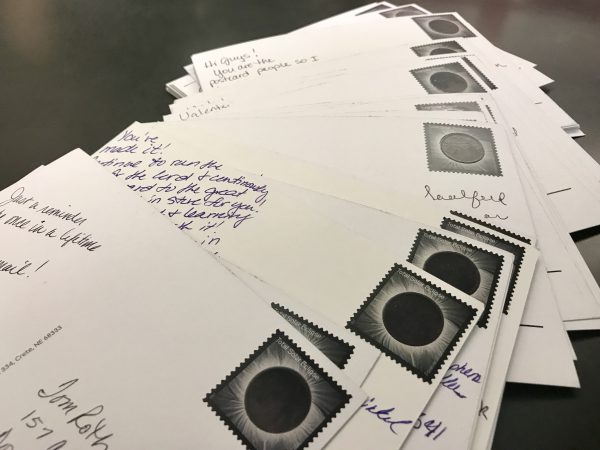 We sold more than 2,000 total solar eclipse postcards and our local post office offered a special cancellation stamp.