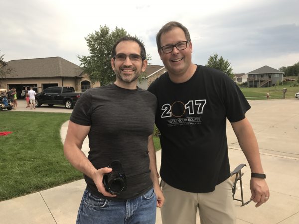 Steve's friend, Scott drove with his family from Wisconsin to see the total solar eclipse. 