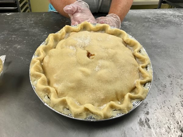 Completed pie, Village Pie Maker, Eustis, Nebraska