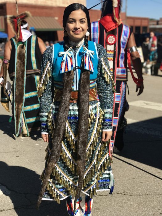 One of the beautiful outfits worn by a dancer at the competition.