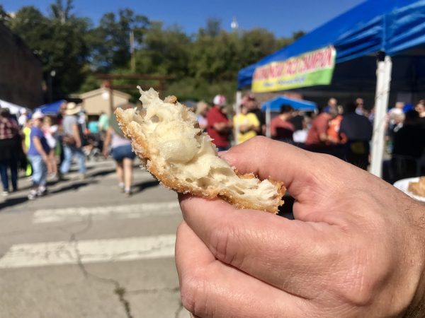 Sugar covered fry bread at the National Indian Taco Championship.