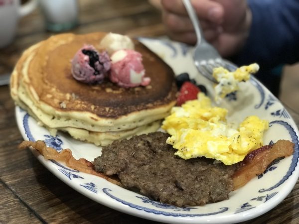 Pancake breakfast, Pioneer Woman Mercantile, Pawhuska, Oklahoma