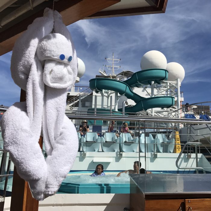 Towel Animal on the Lido Deck of the Carnival Valor