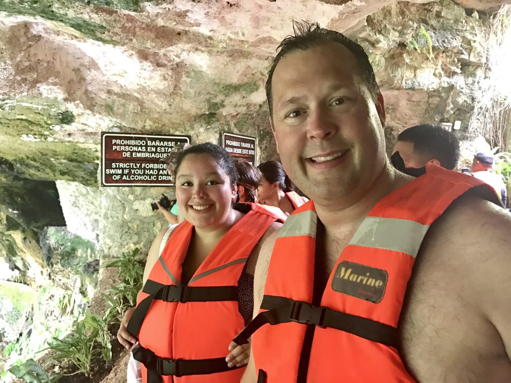 Meghan and Steve ready to swim in the cenote.