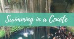 Swimming in a Cenote at Ik Kil