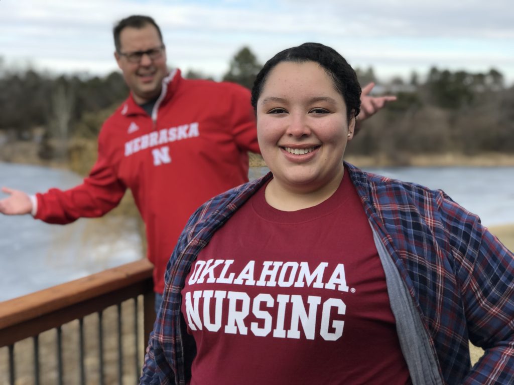 Despite being raised a Nebraska Cornhusker, Meghan will be attending nursing school at OU.
