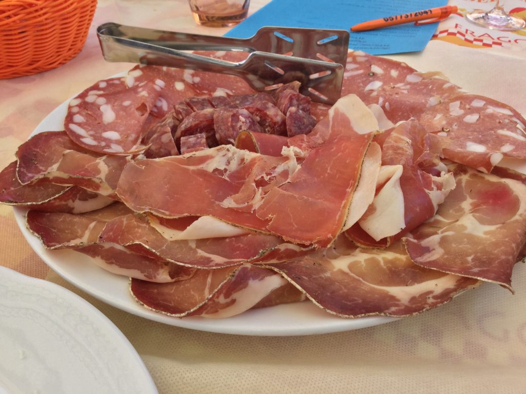 Italian salamis and meats