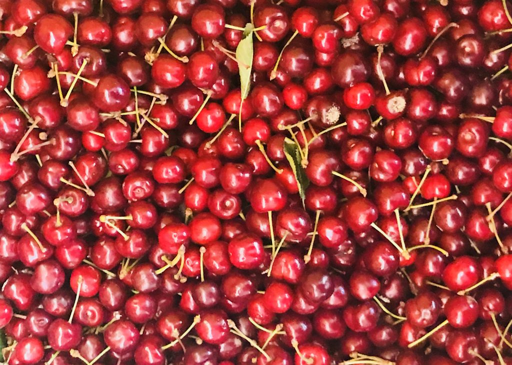 Fresh cherries used in making delicious Tuscan food