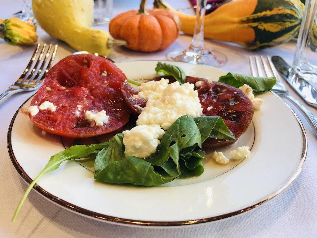Grinnell Iowa Relish restaurant caprese at the Harvest Dinner