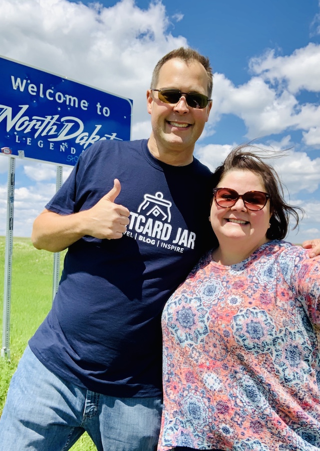 Welcome to North Dakota postcard jar