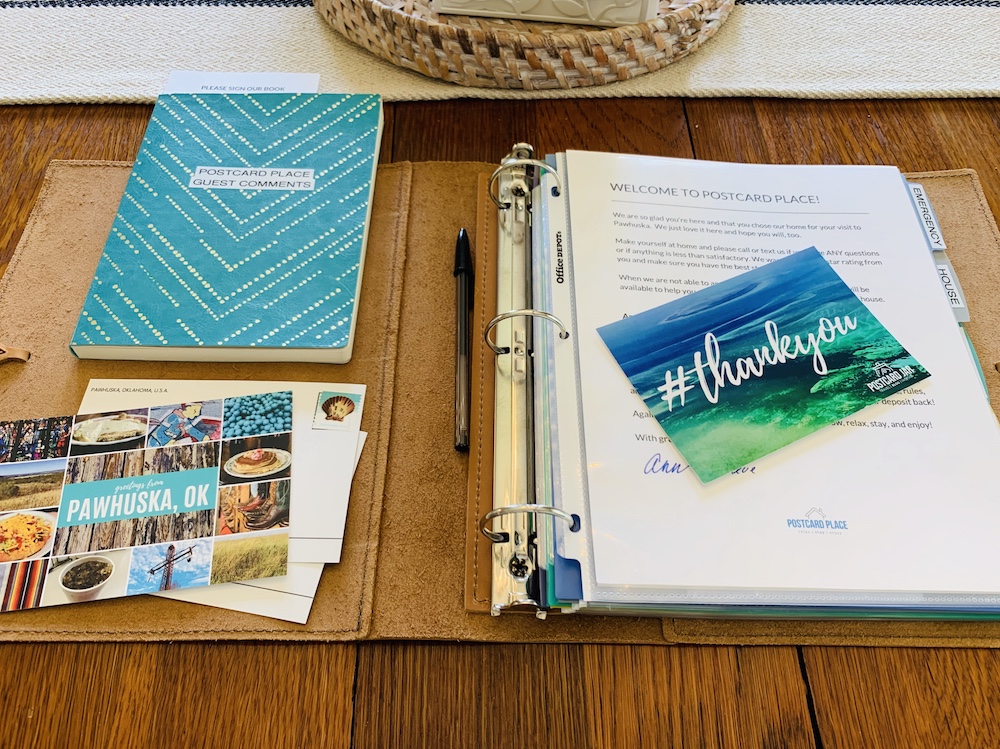 guest book at postcard place