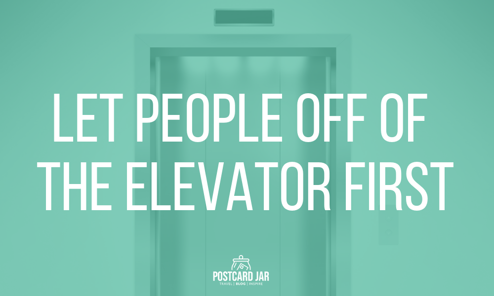 Elevator etiquette on a cruise ship