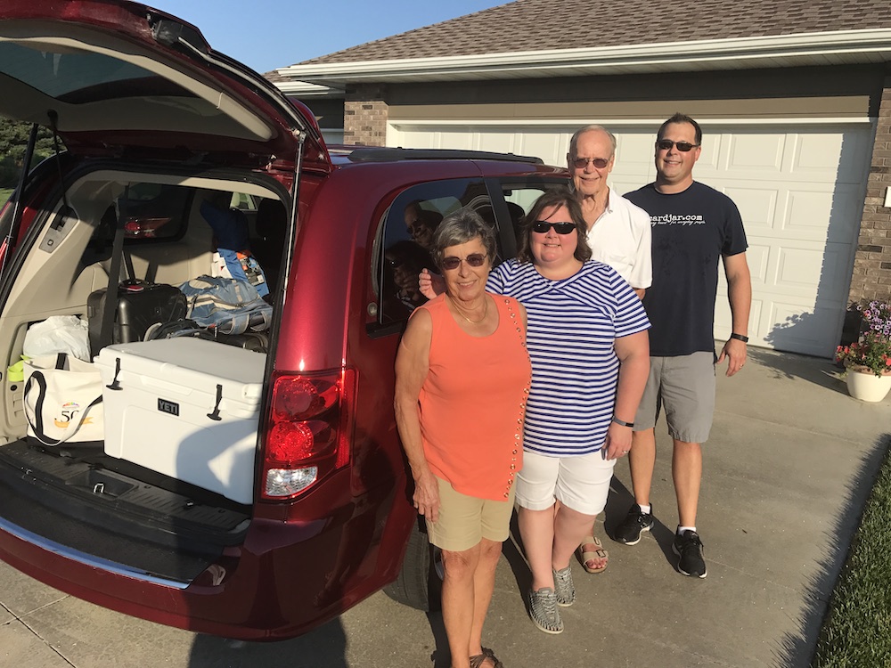 Minivan trip with Steve's Parents