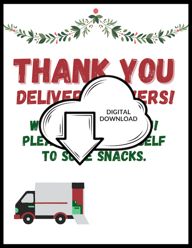 delivery driver thank you printable free