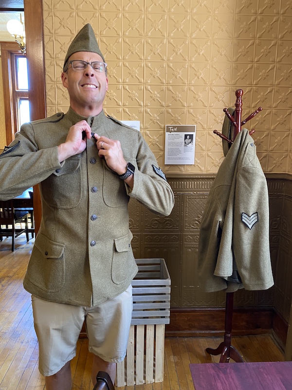 Stutsman County Courthouse WWI uniform
