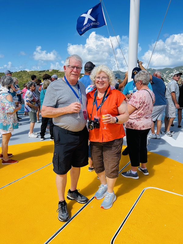 St. Thomas helipad sail-in Postcard Jar Friends Cruise