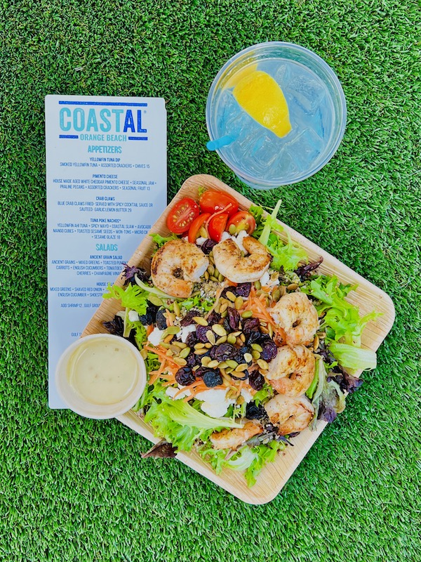 shrimp salad at CoastAL in orange beach Alabama