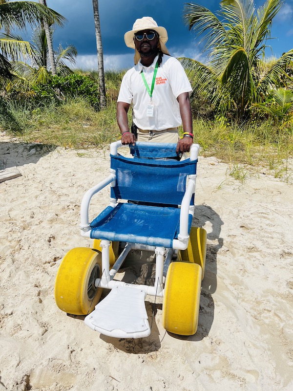 Blue Lagoon Island beach wheelchair