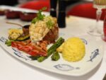 Lobster with saffron rice in Rudi's Sel de Mer Holland America Line Nieuw Statendam