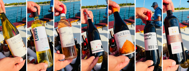 wines on danger charter sunset cruise