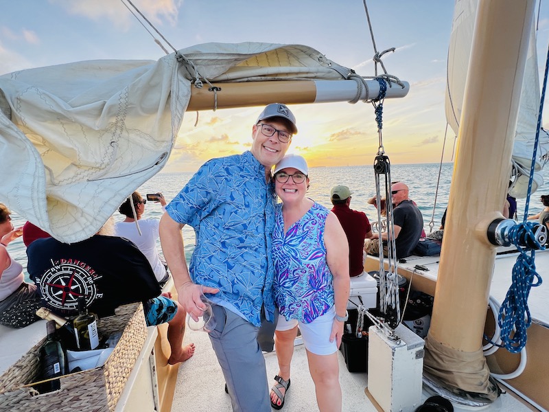 Steve and Ann Teget of postcard jar on danger charter cruise