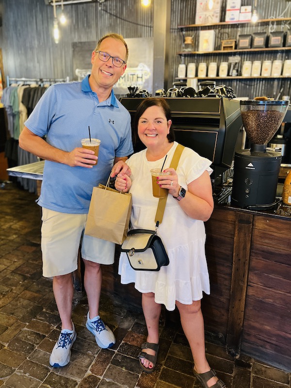 Steve and Ann Teget at Blacksmith Coffee