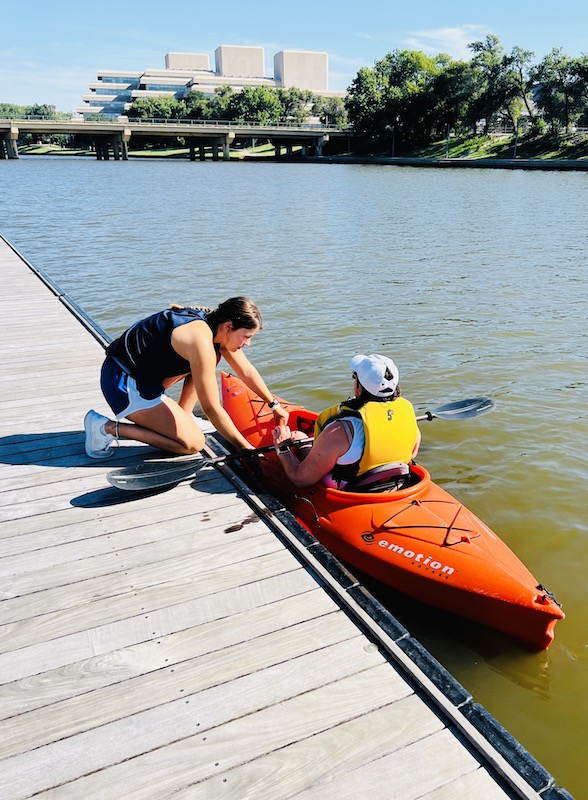 Boats and Bikes wellness weekend in Wichita kansas kayaking Arkansas River