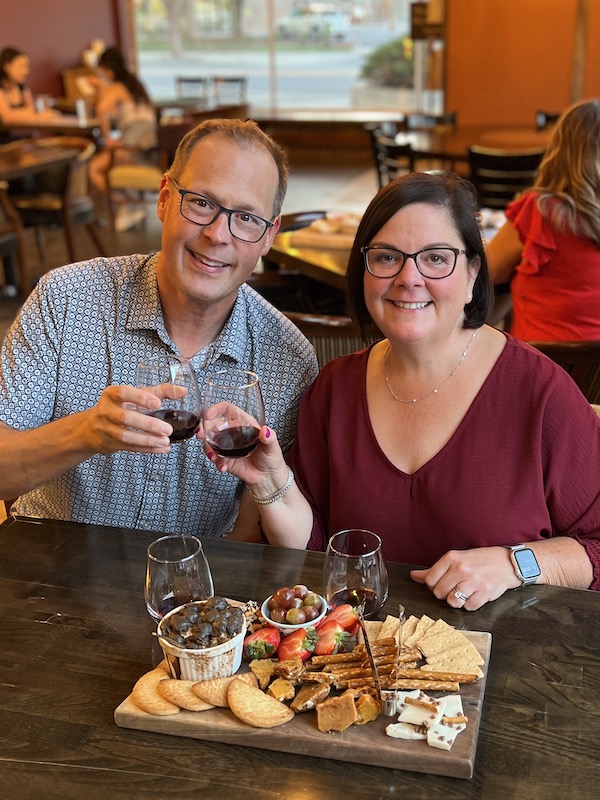 Dessert charcuterie and wine at Alzavino Wichita